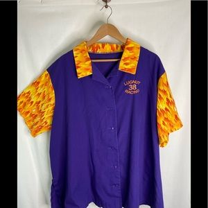 Vintage Hand Made Embroidered Stock Car Racing Jersey “Lugnut Racing” L6